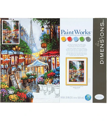 Dimensions 14" x 20" Springtime In Paris Paint by Numbers Kit