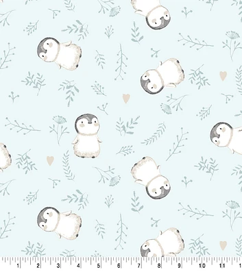 Save The Planet on Blue Nursery Cotton Fabric