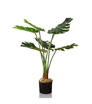 Forever Leaf 36" Artificial Monstera Plant in Black Pot