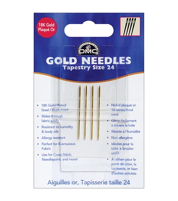 DMC Gold Tapestry Hand Needles Size 24