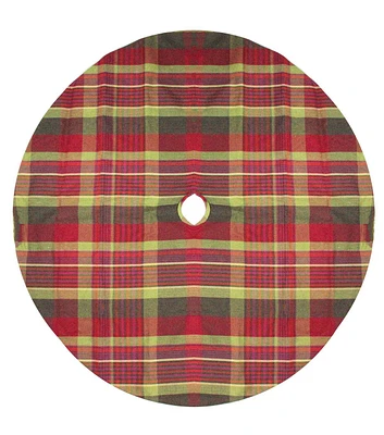 Northlight 48" Red Green Plaid Rustic Woodland Christmas Tree Skirt