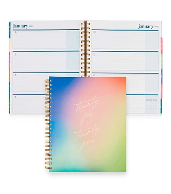 12 Month Horizontal Pastel Colorblends Dated Planner