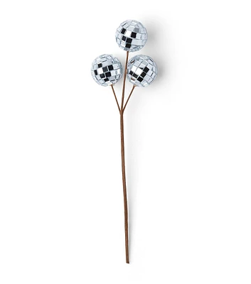 9" Christmas Silver Disco Ball Pick I55 by Bloom Room