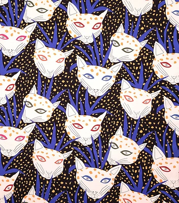 Alexander Henry Cats At The Copa on Black Premium Cotton Fabric