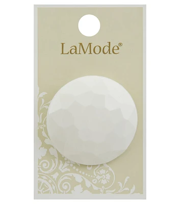 La Mode 1 1/2" White Shank Button