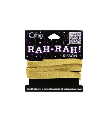 Offray 0.38"x9' Rah Rah Metallic Grosgrain Gold Ribbon