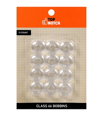 12pk Transparent Class 66 Sewing Bobbins by Top Notch