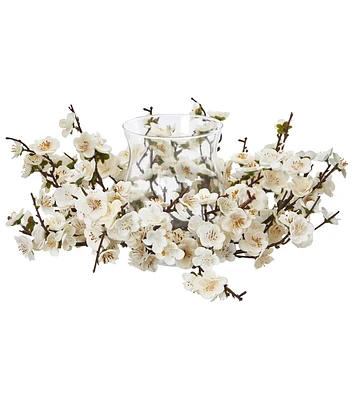 Nearly Natural Plum Blossom Candelabrum