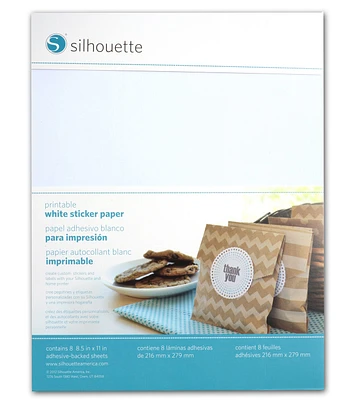 Silhouette White Sticker Paper