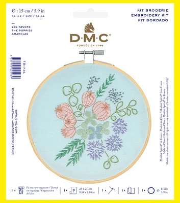 DMC 10" Poppies Embroidery Kit