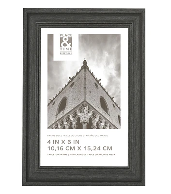 4" x 6" Traditional Black Tabletop Picture Frame by Place & Time