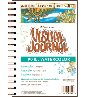 Strathmore Visual Journal Watercolor 5.5"X8" 34 Sheets