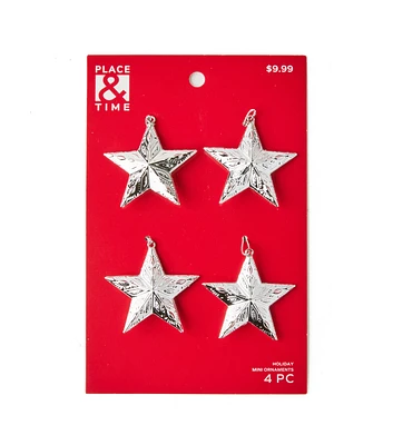 2" Christmas Mini Star Ornaments 4pk by Place & Time