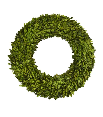 Nearly Natural 24in. Preserved Boxwood Wreath