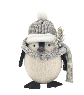 10" Christmas Penguin With Gray Scarf by Bloom Room