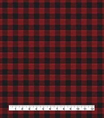 Red Buffalo Checks Christmas Cotton Fabric