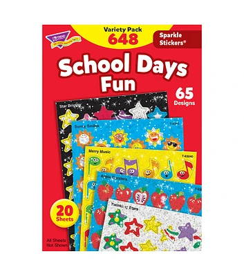 TREND 648pc School Days Fun Sparkle Stickers Variety Pack