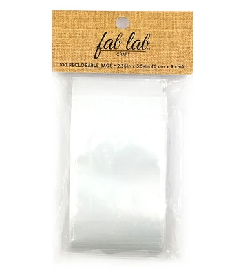 Fab Lab 2.5" x 3.5" Reclosable Bags 100pk