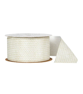 Offray 1.5"x9' White Single Faced Satin Ribbon