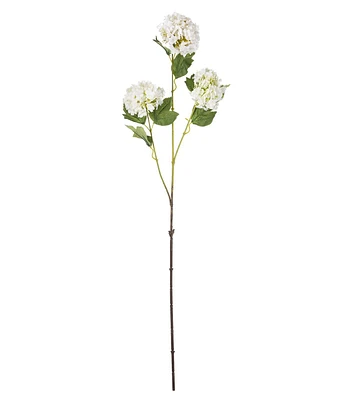 32.5" White Hydrangea Stem by Bloom Room