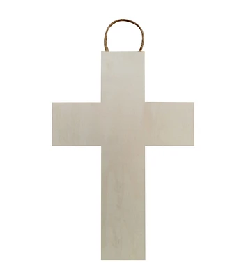 8" x 12" Unfinished Wood Traditional Cross by Park Lane