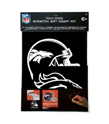 Sporticulture 2ct NFL Denver Broncos Scratch Art Kit