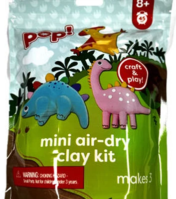 3ct Mini Dinosaur Air Dry Clay Kit by POP!