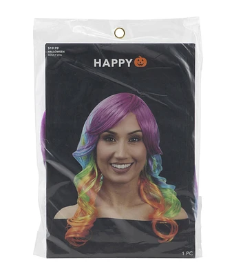 12" Halloween Rainbow Wig by Happy