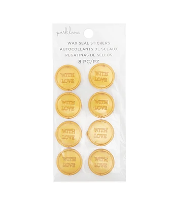 8ct Gold With Love Wax Seal Stickers by Park Lane