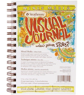 Strathmore Visual Journal Mixed Media Vellum 5.5"X8" 34 Sheets