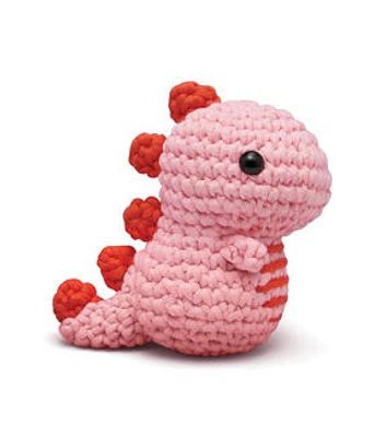 The Woobles 4.5" Pink Dinosaur Crochet Kit