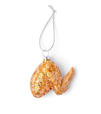 3" Christmas Fried Chicken Wing Glass Ornament by Place & Time