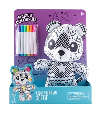 Colorbok 7ct Bear Stuffed Animal & Markers Coloring Kit