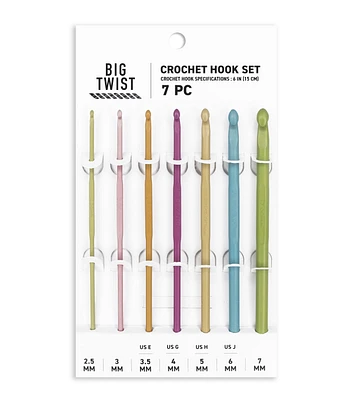 7ct Multicolor Matte Crochet Hooks by Big Twist