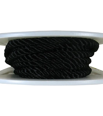 Black Small Twist Cord Trim