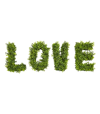 Nearly Natural Love Boxwood Wall Decoration