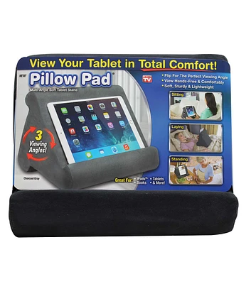 Pillow Pad As Seen on TV Charcoal Gray Multi Angle Soft Tablet Stand