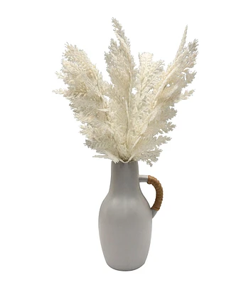 18" Fall White Reeds Floral Arrangement in Vase by Bloom Room