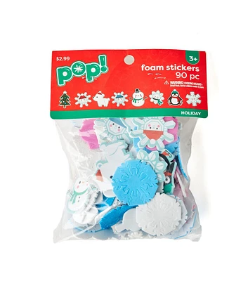 90ct Christmas Foam Stickers Winter by POP!