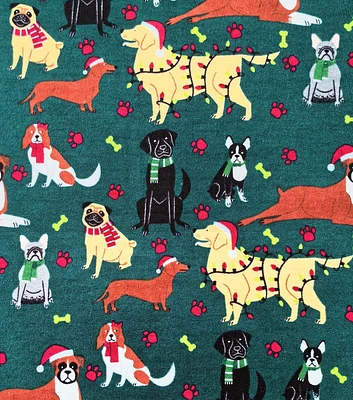 Festive Pups Super Snuggle Christmas Flannel Fabric