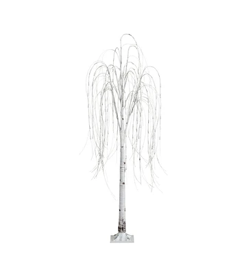 Nearly Natural 6' Christmas LED Pre Lit Weeping Willow Tree