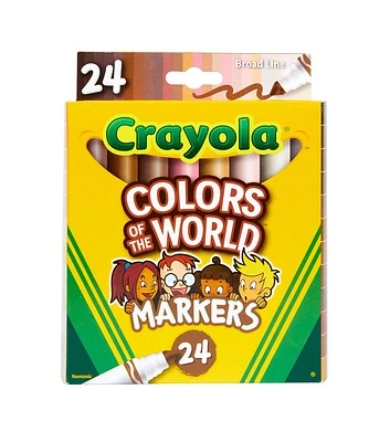 Crayola 5" Colors of the World Markers 24ct