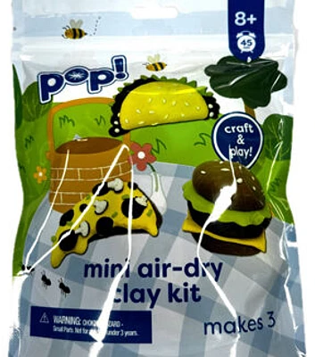 3ct Mini Hamburg Air Dry Clay Kit by POP!