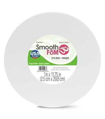 FloraCraft SmoothFoam 12" White Foam Disc