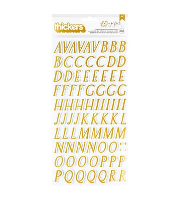 American Crafts 200ct A Perfect Match Puffy Alphabet Stickers