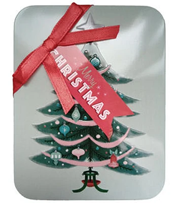 5" Holly Jolly Christmas Tree Tin