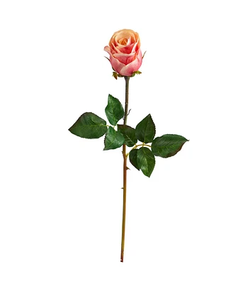 Nearly Natural 21" Spring Rose Bud Artificial Flowers 6ct