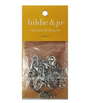 90pc Silver Metal Necklace Findings Kit by hildie & jo