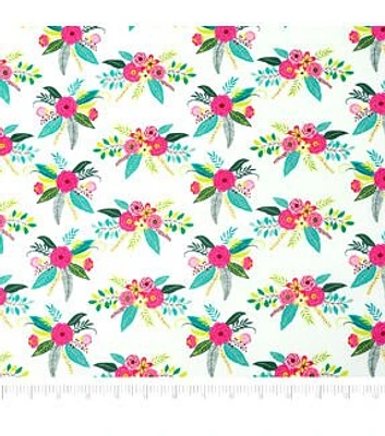 Singer Bright Floral Quilt Cotton Fabric