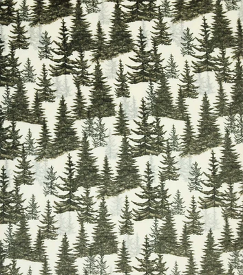 Evergreen Trees Sew Lush Fleece Fabric